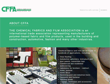 Tablet Screenshot of chemicalfabricsandfilm.com